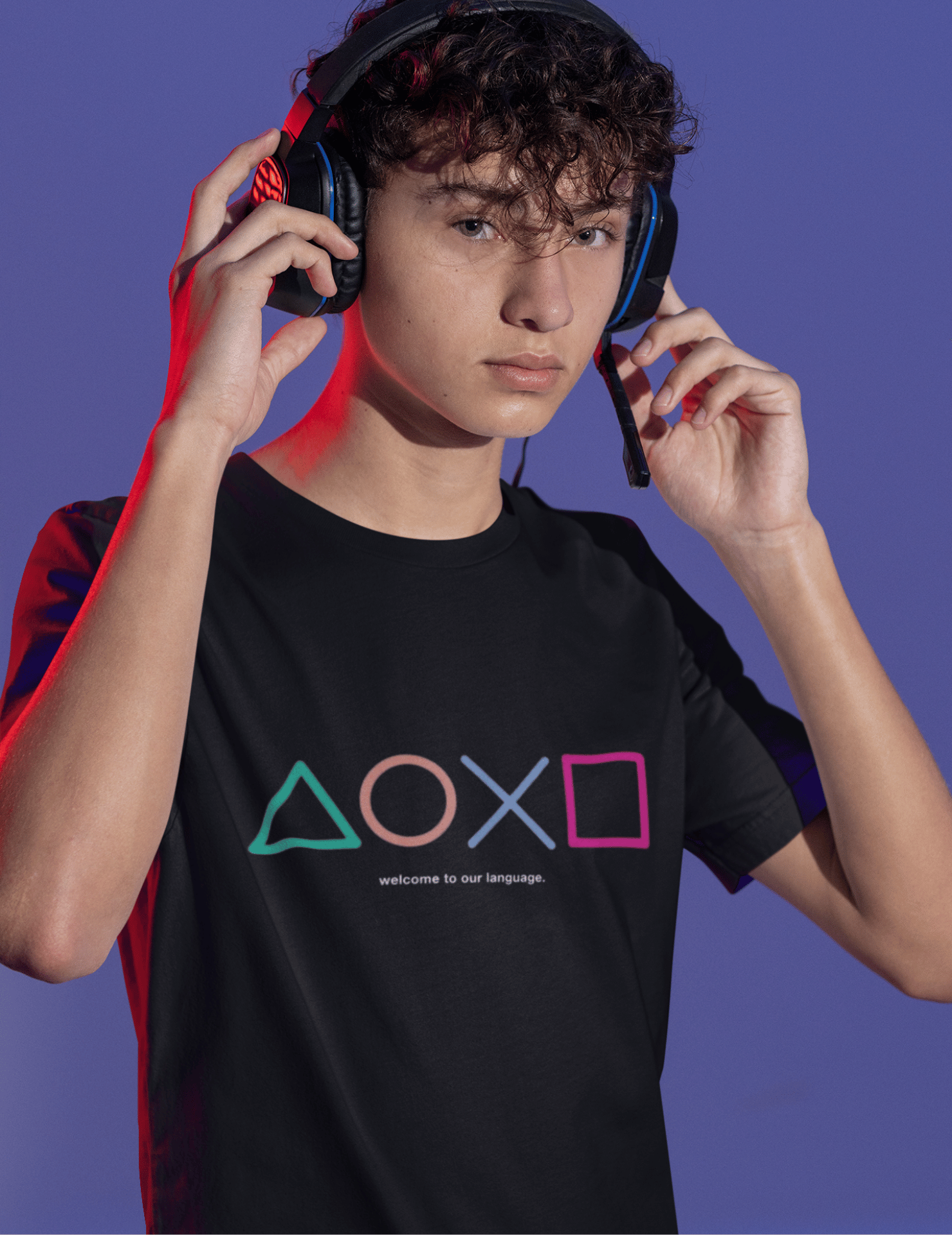 The Language of Gaming Black Graphic Print T-Shirt