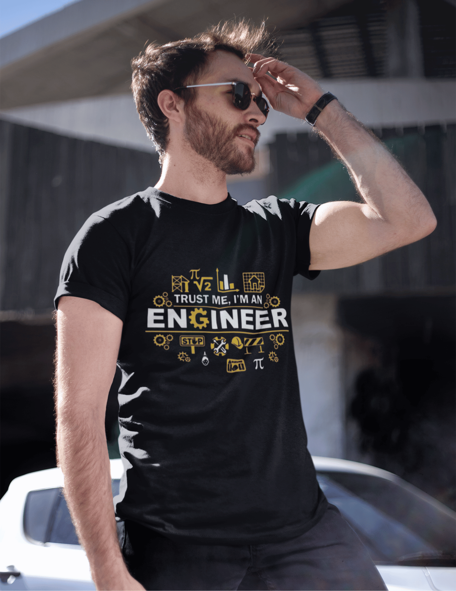 Engineer's Humor Trust Me I'm An Engineer Typography Printed T-Shirt for Men