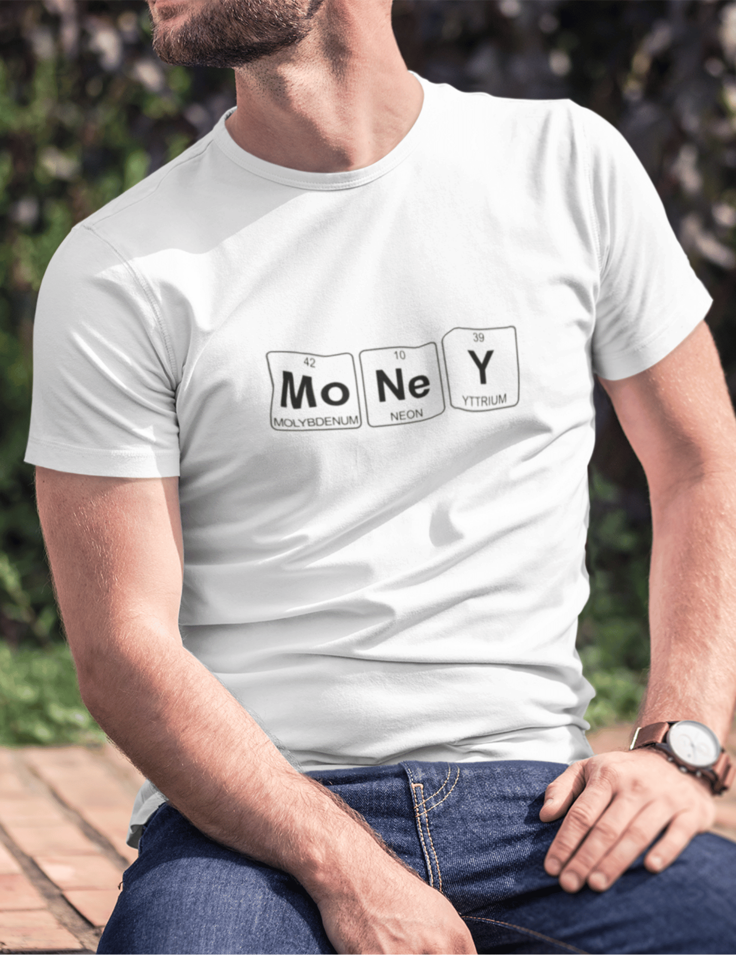 Casual MO NE Y Typography Round Neck Cotton T-Shirt - Relaxed Fit