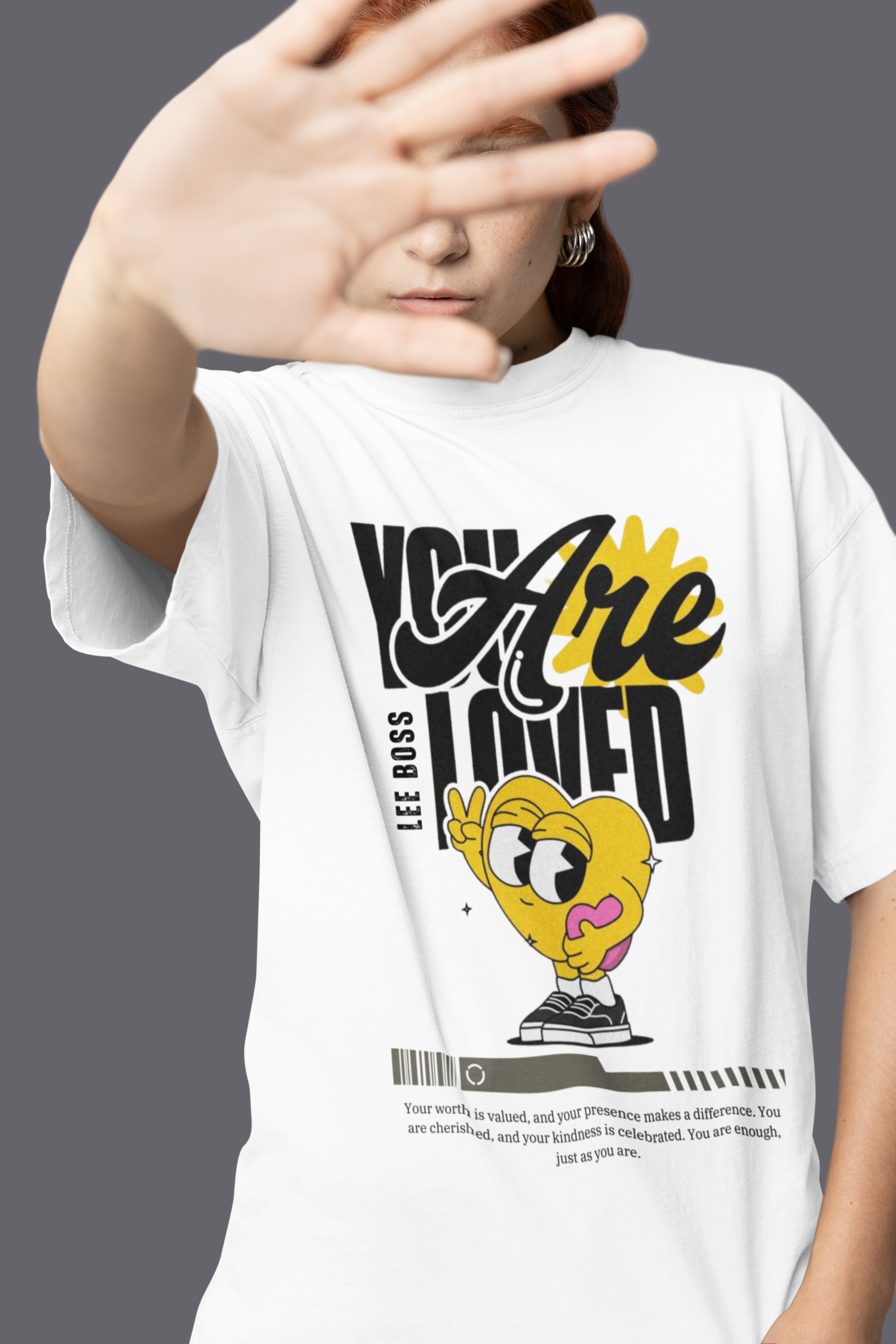 You Are Loved Graphic Print Positive Vibes Tee