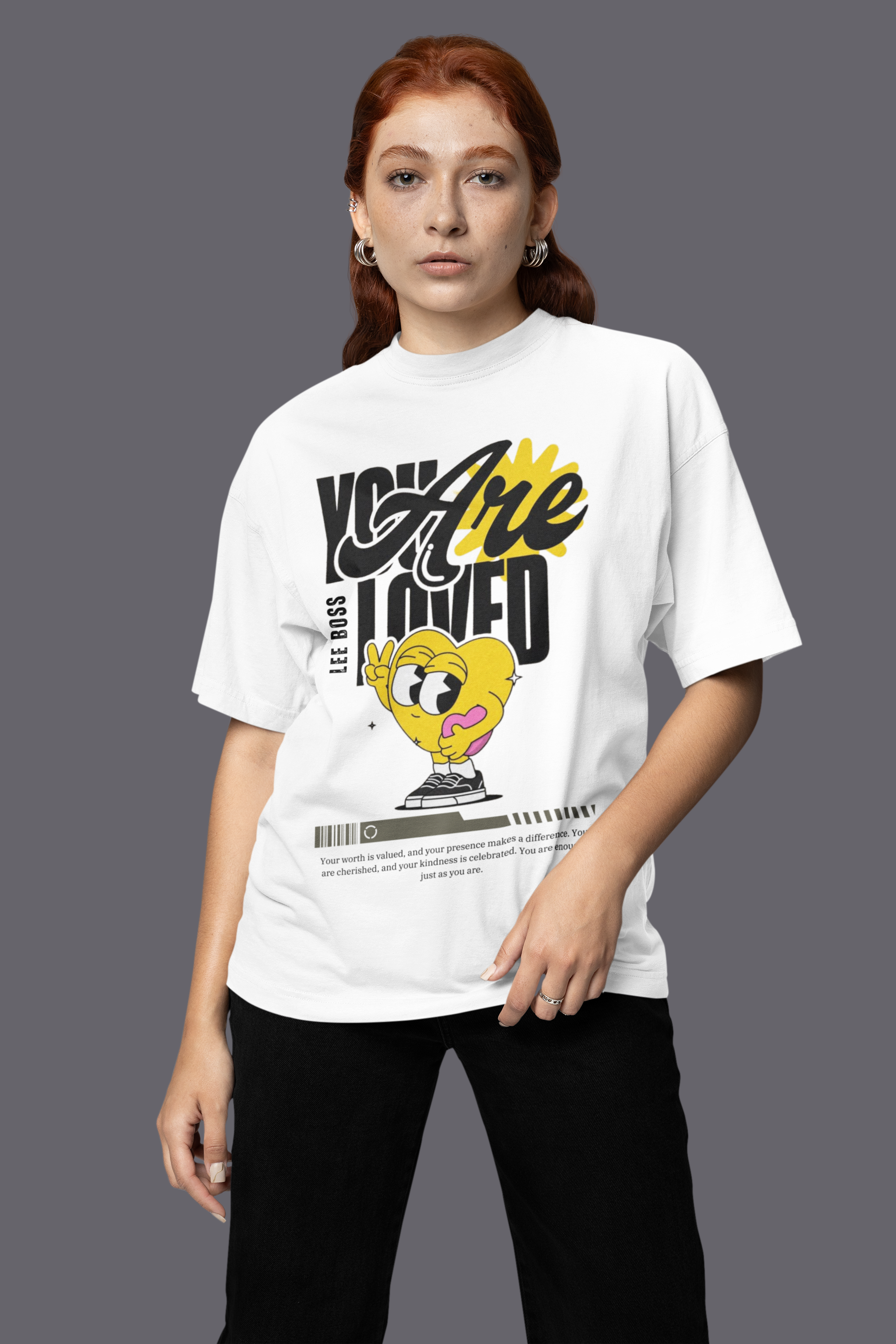 You Are Loved Graphic Print Positive Vibes Tee