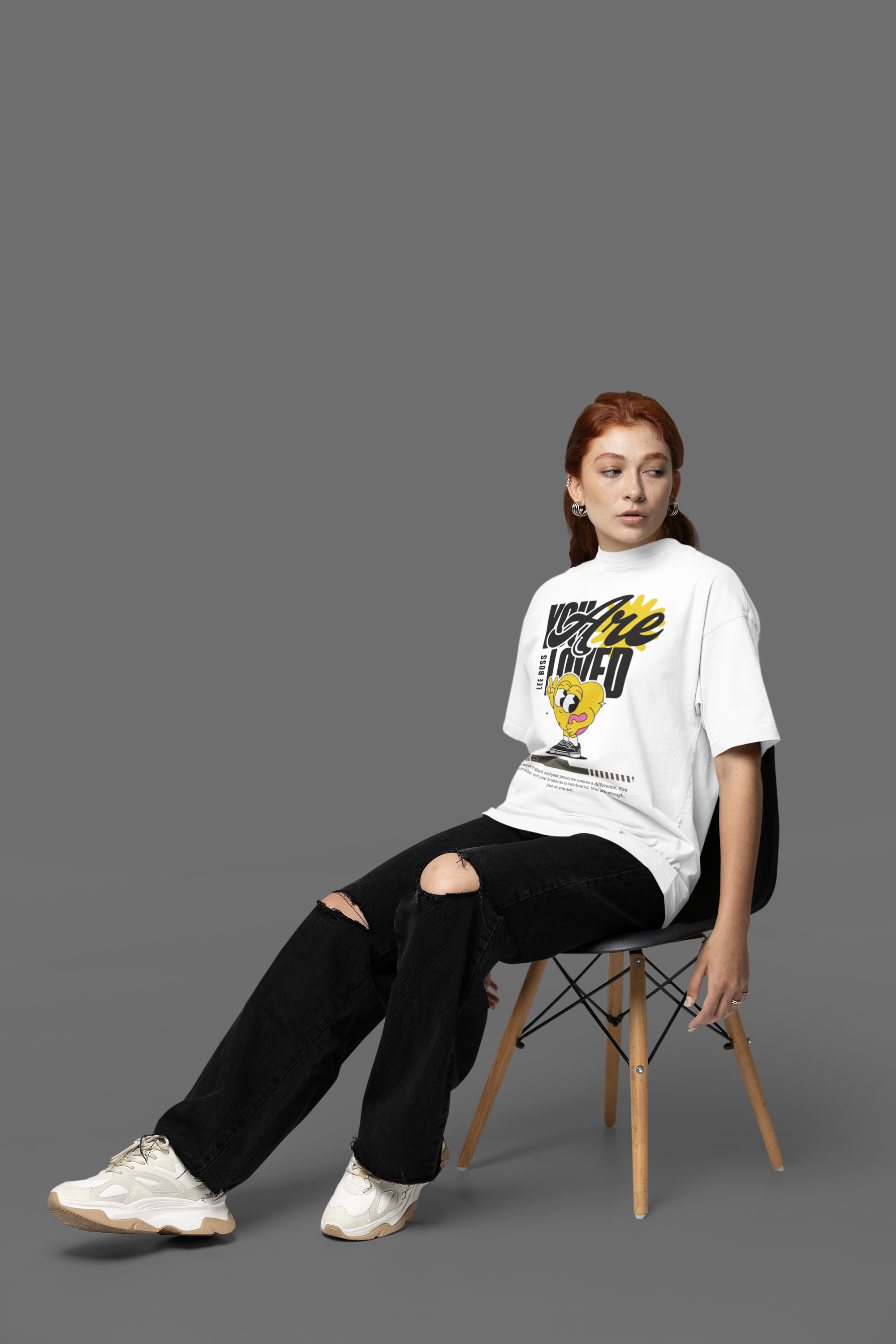 You Are Loved Graphic Print Positive Vibes Tee