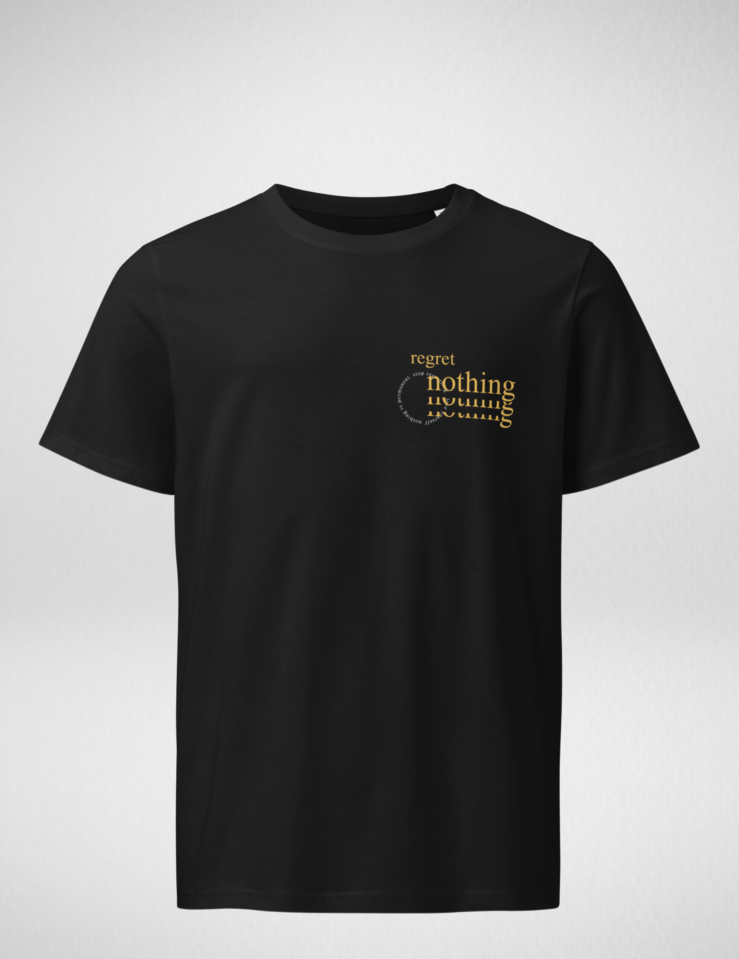Rebel Heart - Regret Nothing Classic Black Tee for Women