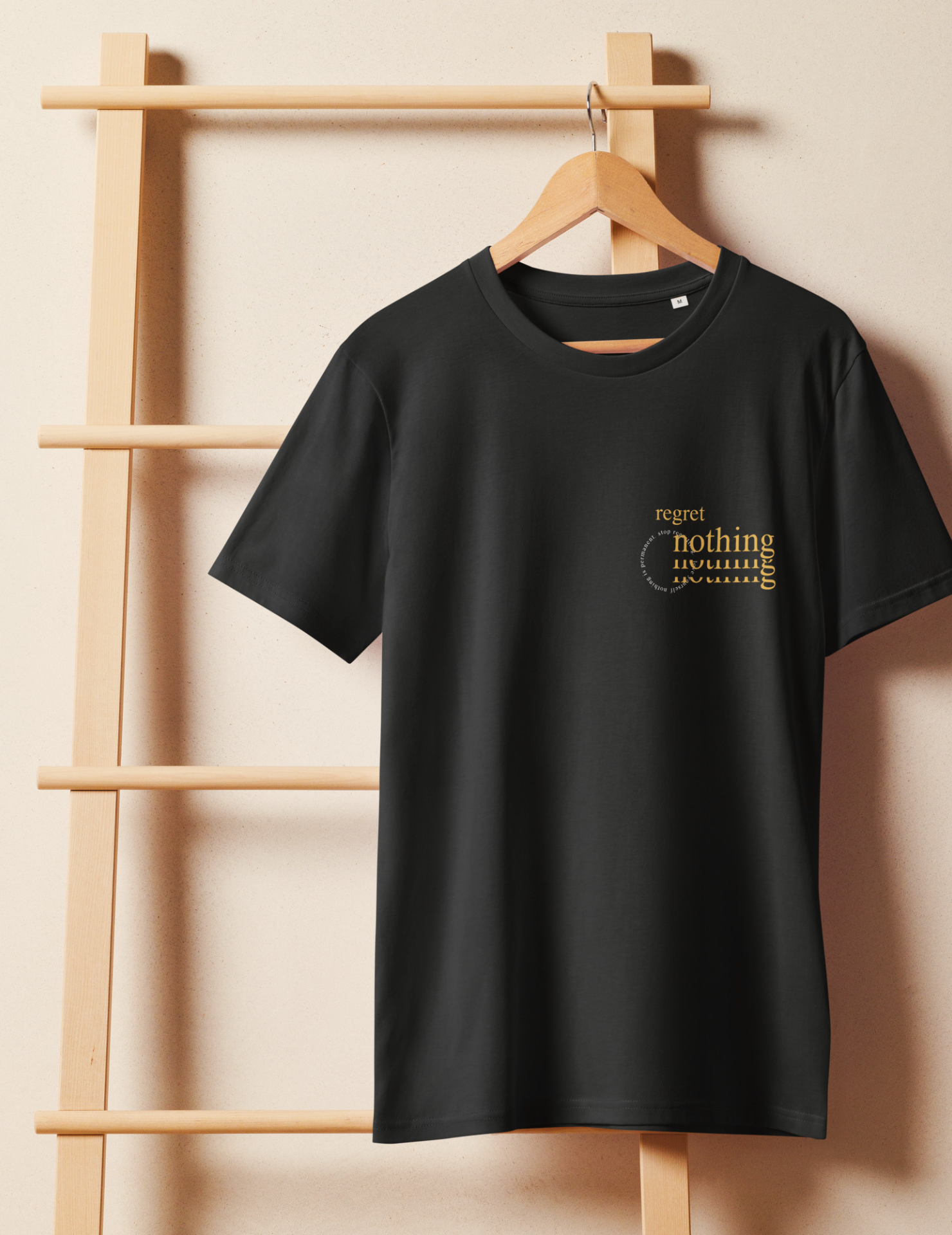 Rebel Heart - Regret Nothing Classic Black Tee for Women