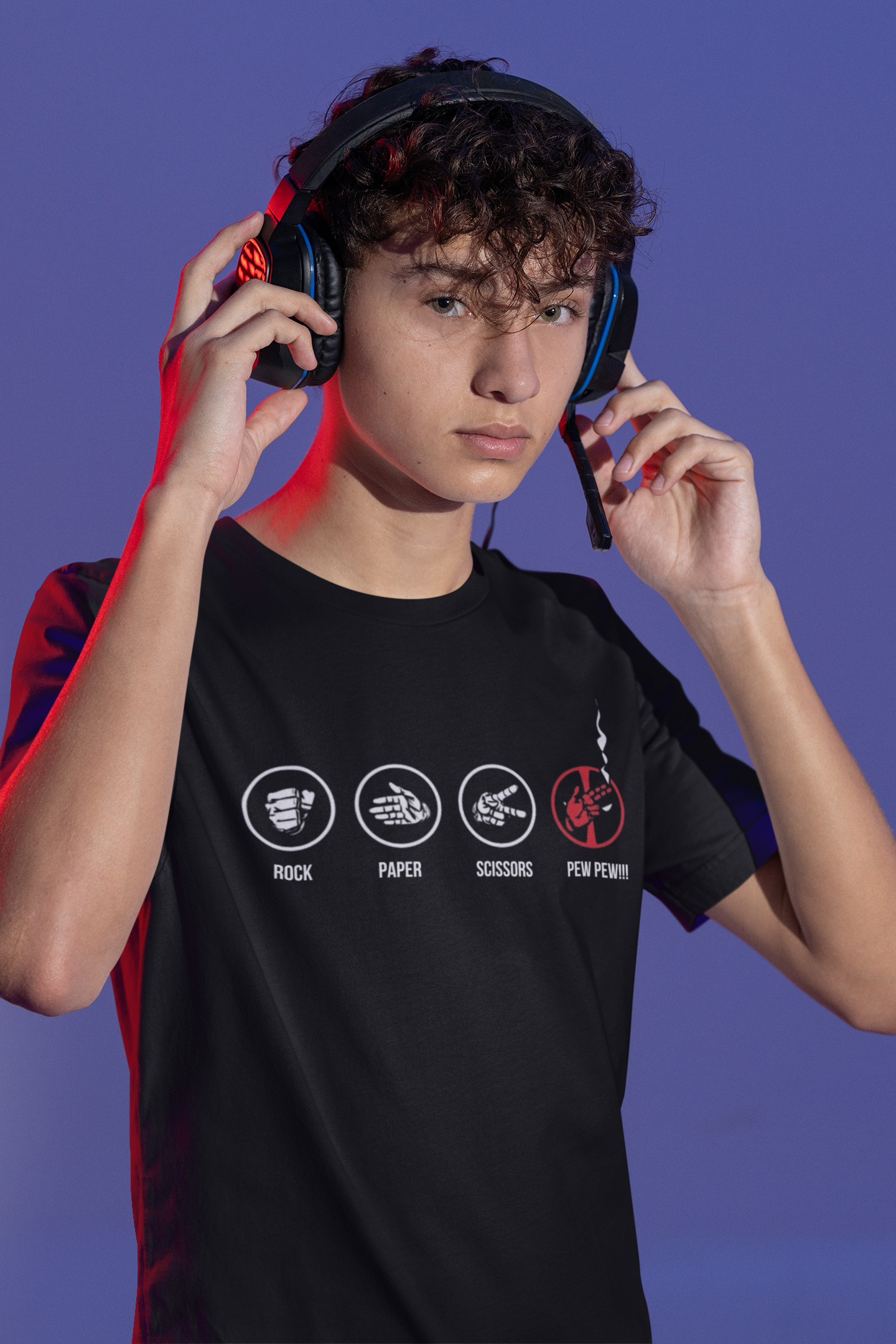 Funny Gaming Typography Print Men's Round Neck T-Shirt